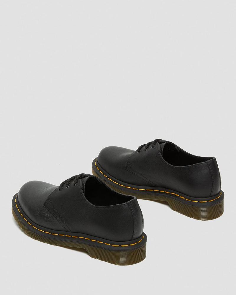 Dr Martens 1461 Virginia Læder Oxford Sko Dame Sort | DK 379BEX